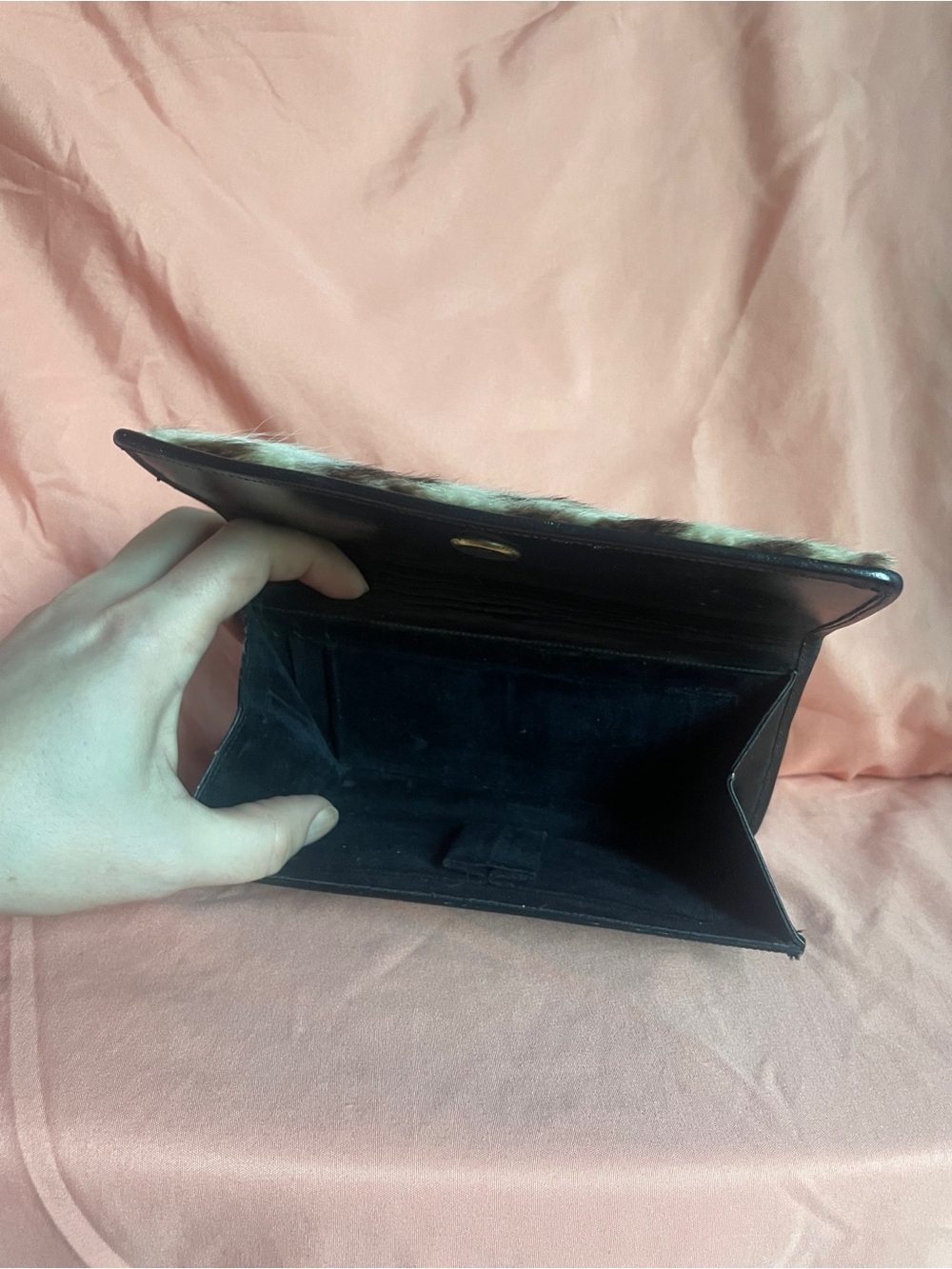 Vintage Leopard Print Genuine Spotted Fur Wallet Circa 1950’s GUC - Picture 5 of 11